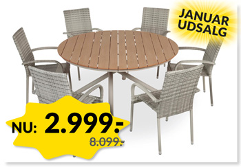 TINA GENEVE HAVEMØBELSÆT - JANUARUDSALG